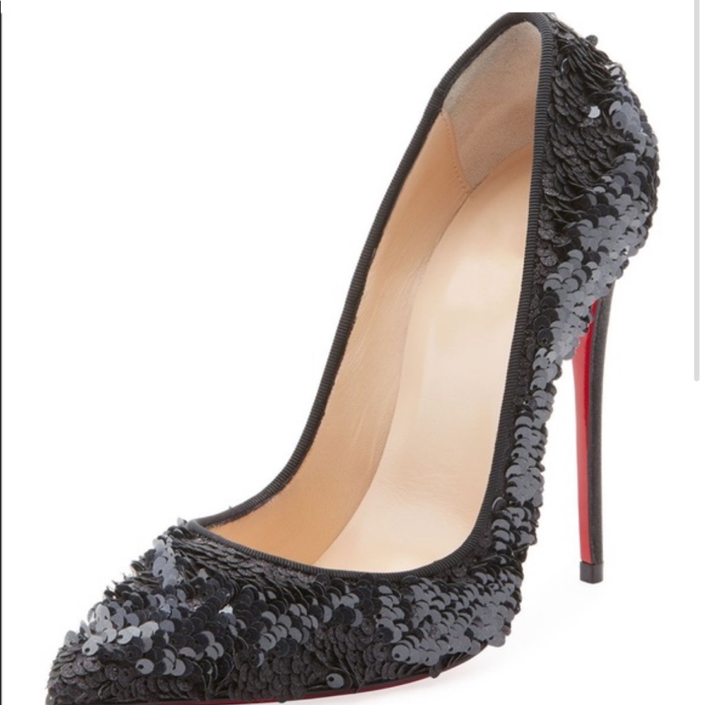 Christian Louboutin So Kate 120. Sparkly Glitter Size 7.